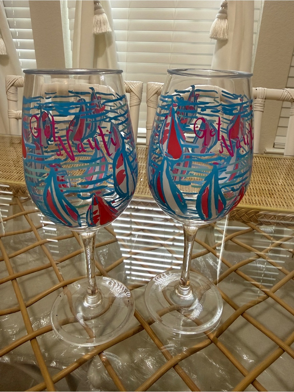 Lilly Pulitzer Acrylic Wine Glasses